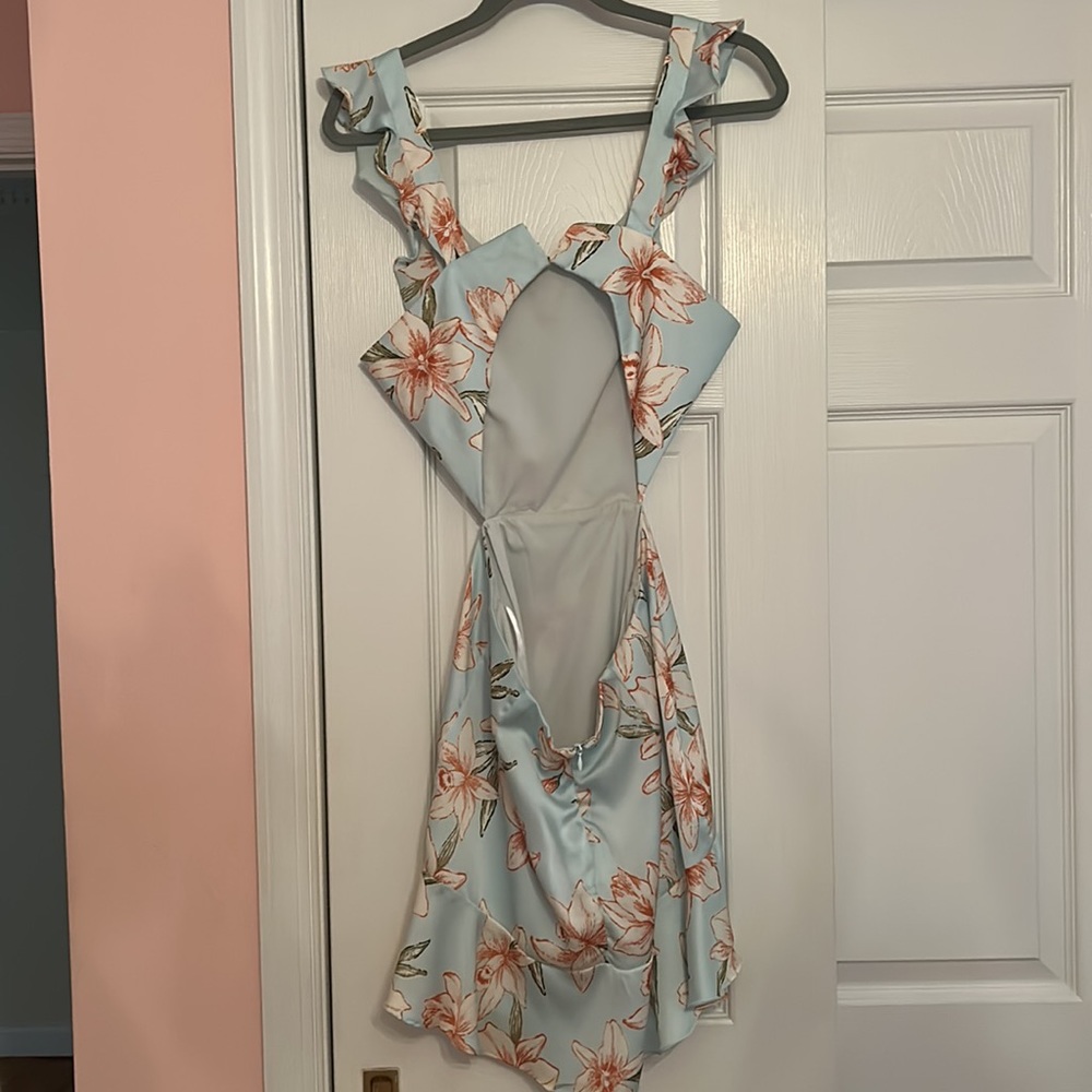 Superdown Mini Dress Light Blue Multi - image 8